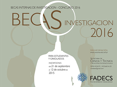 CONTINÚAN ABIERTAS LAS INSCRIPCIONES PARA BECAS DE INVESTIGACIÓN